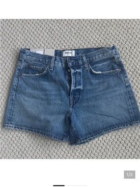 AGOLDE Parker Long Shorts in Medium Blue